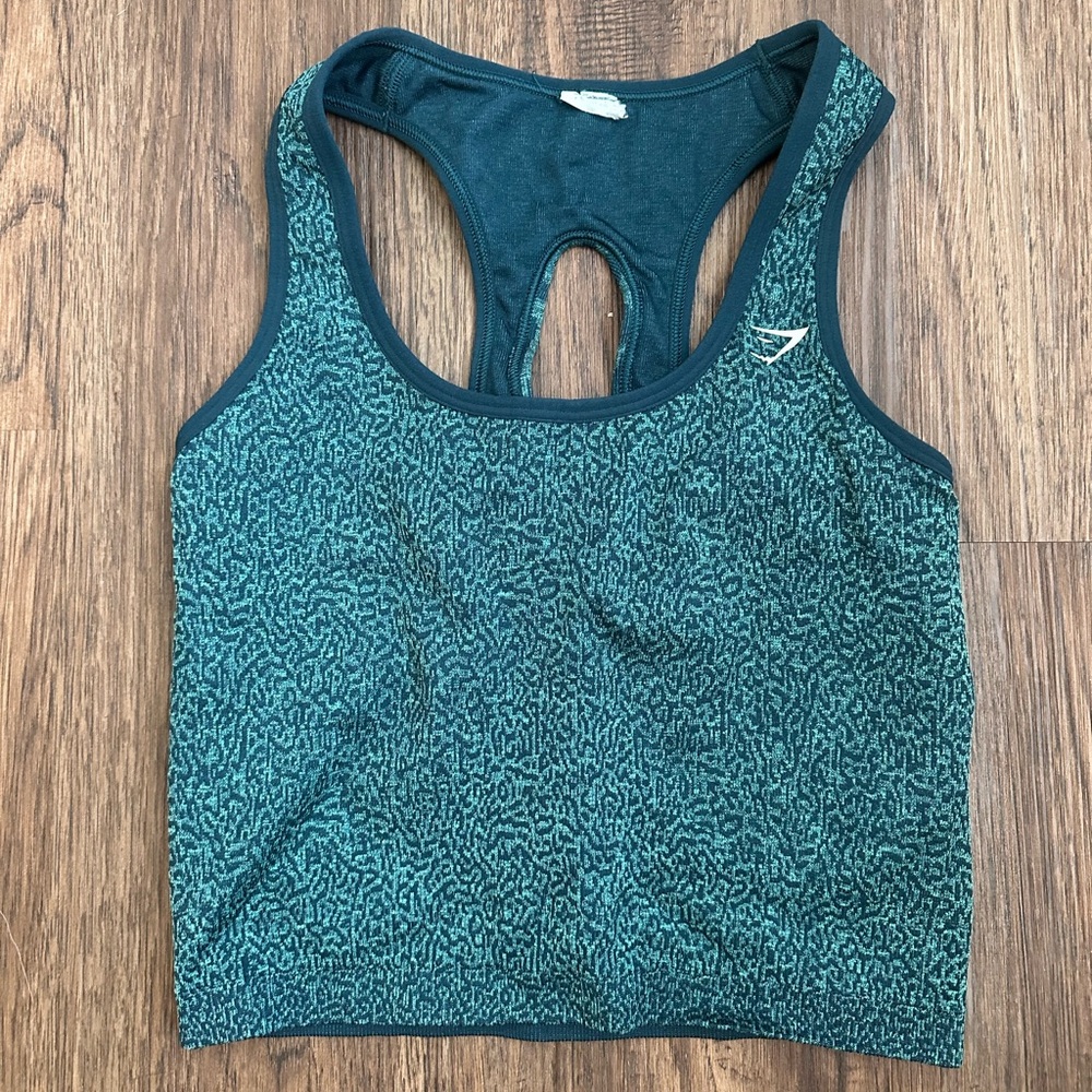 Gymshark Teal Patterned Tank Top